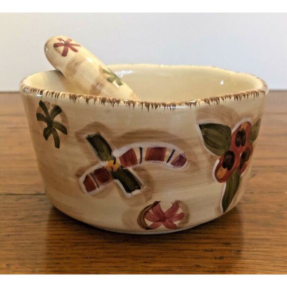 Table Tops Gallery Country Gingerbread 4 1/2" Dip Bowl with Knife - Picture 2 of 9